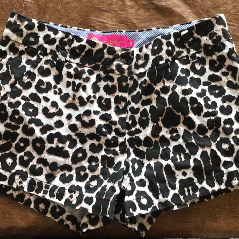 Leopard print shorts- worn only twice